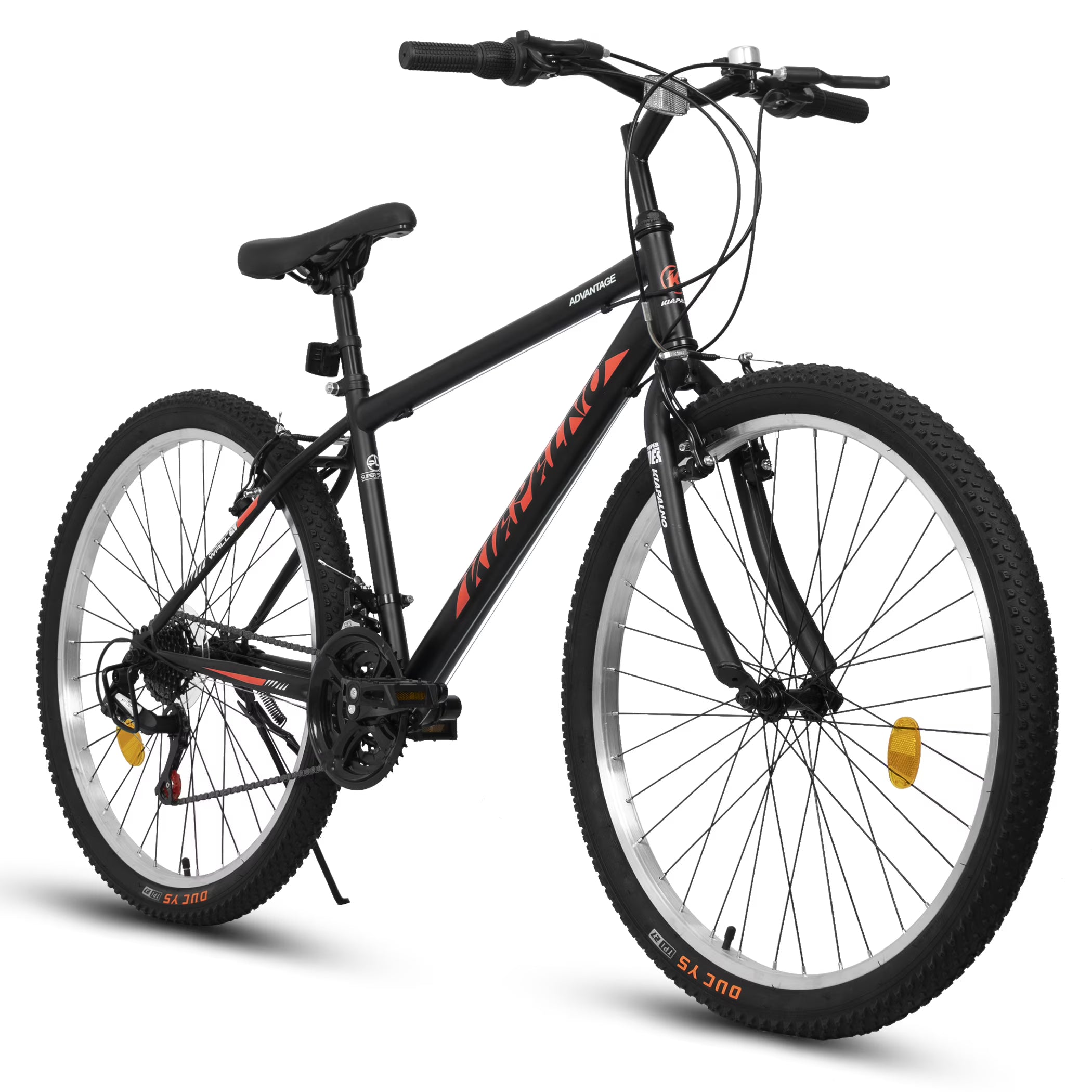 Aukfa 26" Mountain Bike for Men and Women, 21 - Speed High - Performance All - Terrain Bicycle with Dual V - Brakes, Green