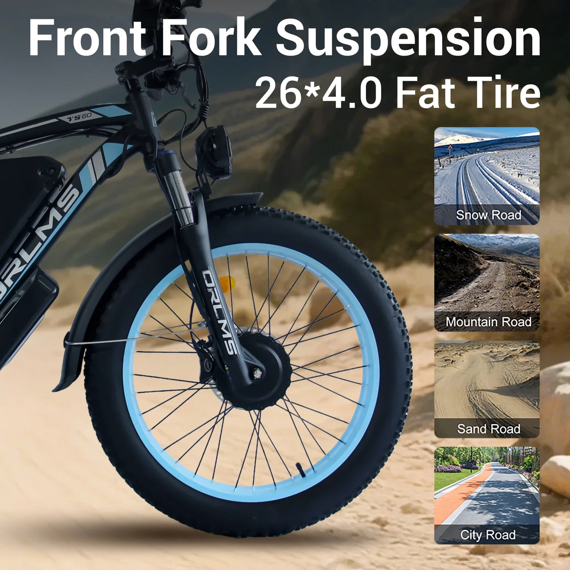 5000W (Peak) Electric - Bike for Adults, 60V 25AH Battery Electric Motorcycle, Dual - Motor - Ebike 50MPH Ebike, 26*4.0 Fat Tire Electric - Bicycle, AWD 21 - Speed Mountain Bike for All - Road UL 2849